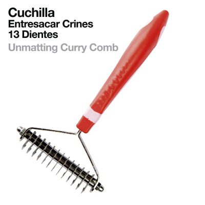 Cuchilla para Entresacar Crines 13 Dientes Modelo 836 Roja