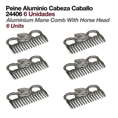 Peine de Aluminio Cabeza de Caballo 24406 Unidad