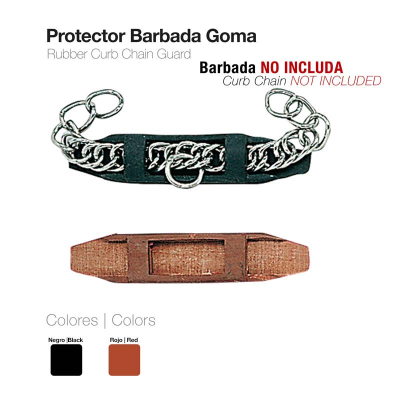 Protector de Barbada de Goma Zaldi 24414 Negro