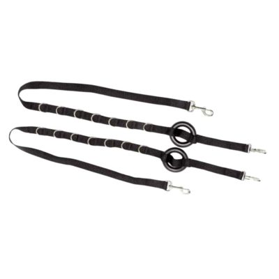 RIENDAS ATAR NYLON GOMA CORTA NEGRO