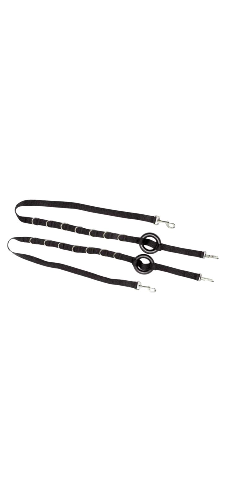 RIENDAS ATAR NYLON GOMA CORTA NEGRO